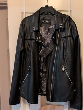 Guess Excellent Condition Faux Leather Jacket. Women's Large
